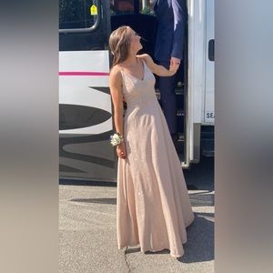 beautiful gold prom dress